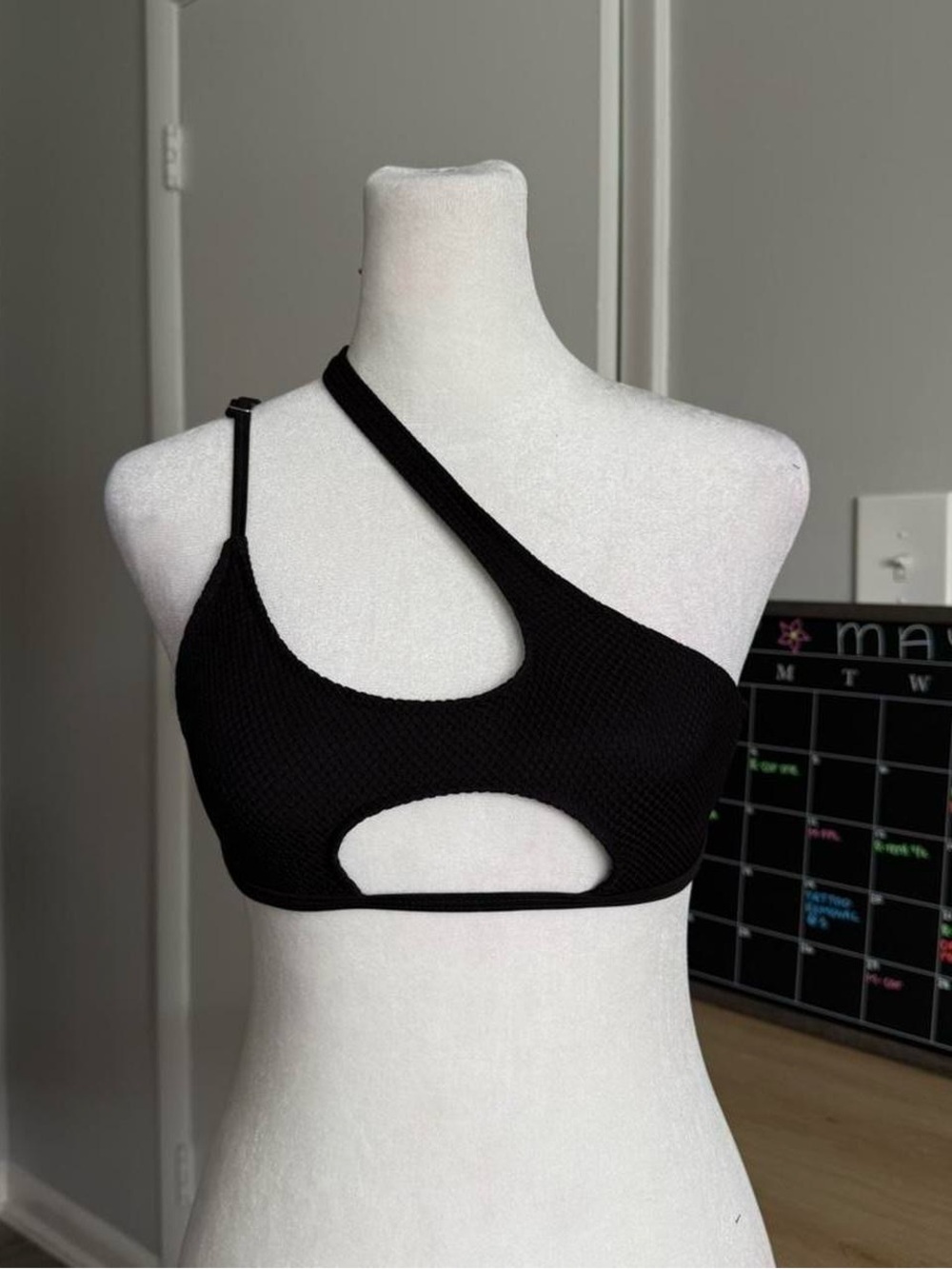 fashion nova asymmetrical black bikini top